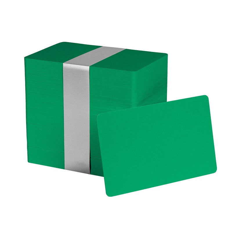 easyIDea Pack of 500 Green CR80 PVC Cards | 30 mil by easyIDea - Image 1